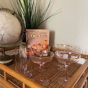 Martha Stewart blush coupe glasses